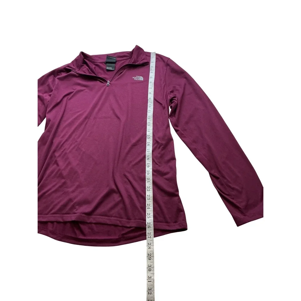 The North Face Mens Quarter Zip Pullover Long Sleeve Berry Purple Size Large